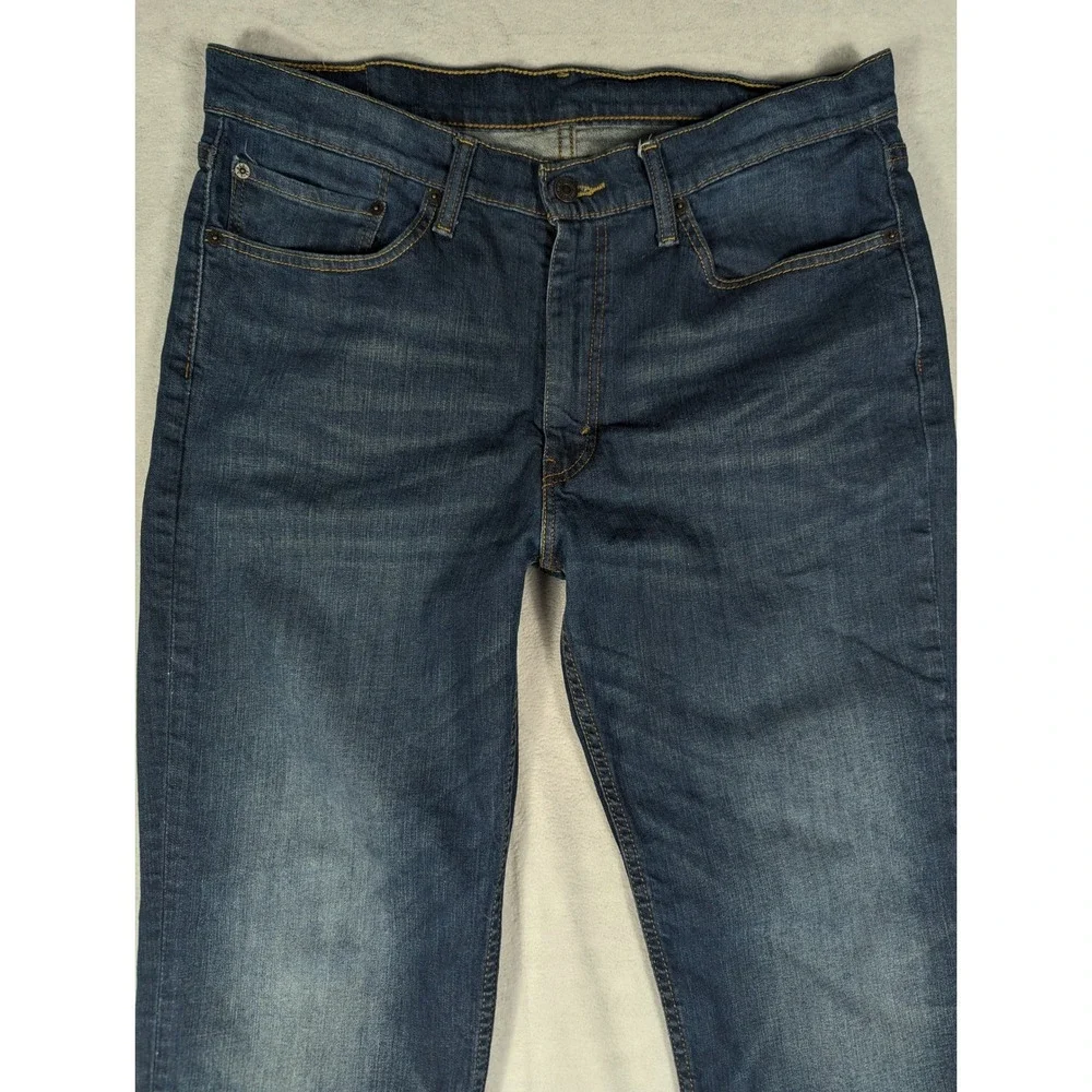 Levi's 514 Straight Fit Classic 5-pocket Jeans Dark Blue Wash Mens Size 36‎